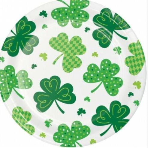 Cups & Napkins Plates St Patrick's Day Shamrock Tableware Tablecover 